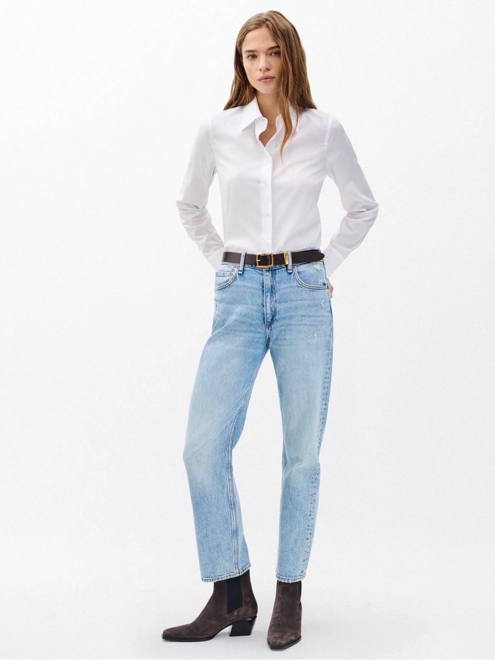 rag & bone Light Blue Straight Leg Jeans